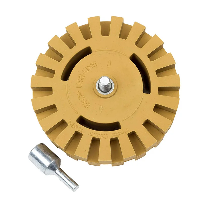 Vinyl Wrap Adhesive Removal Tool Decal Remover Wheel With Drill Adaptor