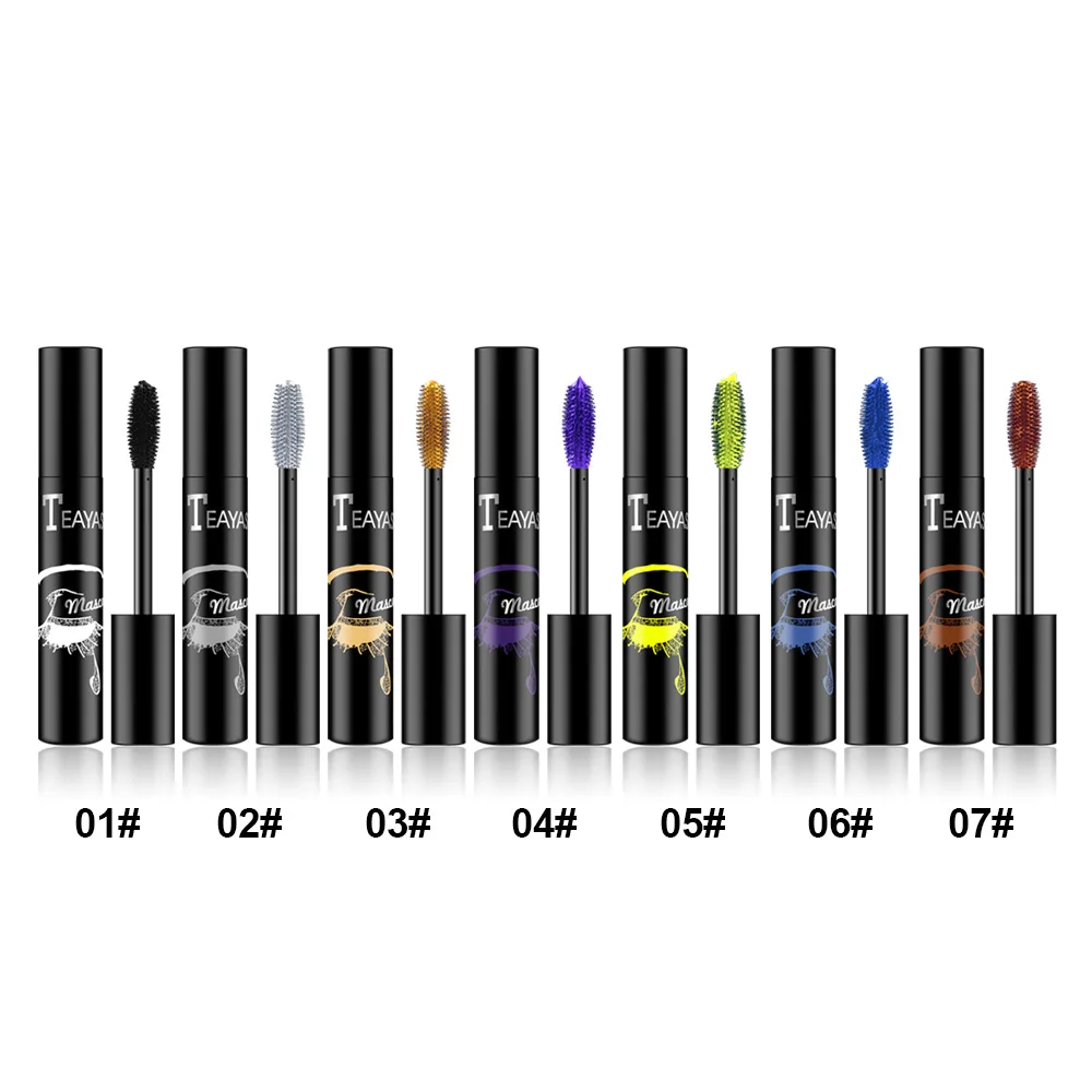 

7 Colour Waterproof Bushy 4D Mascara Eyelash Fiber And Liquid Mascara