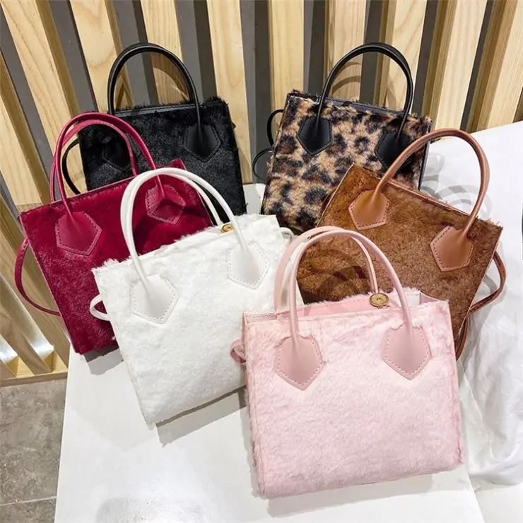 

B10015 Good Quality Casual Fashion All Match Winter Shoulder Crossbody Bag Handbags For Women, White,burgundy,black,pink,brown,leopard