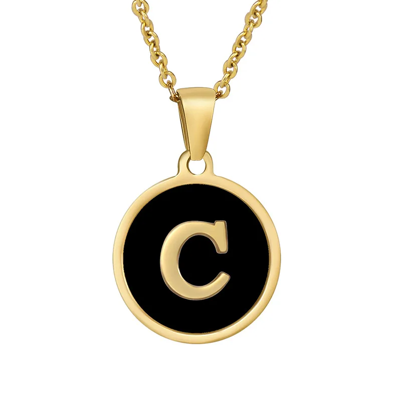 

High Quality Simple Girl Cute Letter Pendant Clavicle Chain C Necklace Women