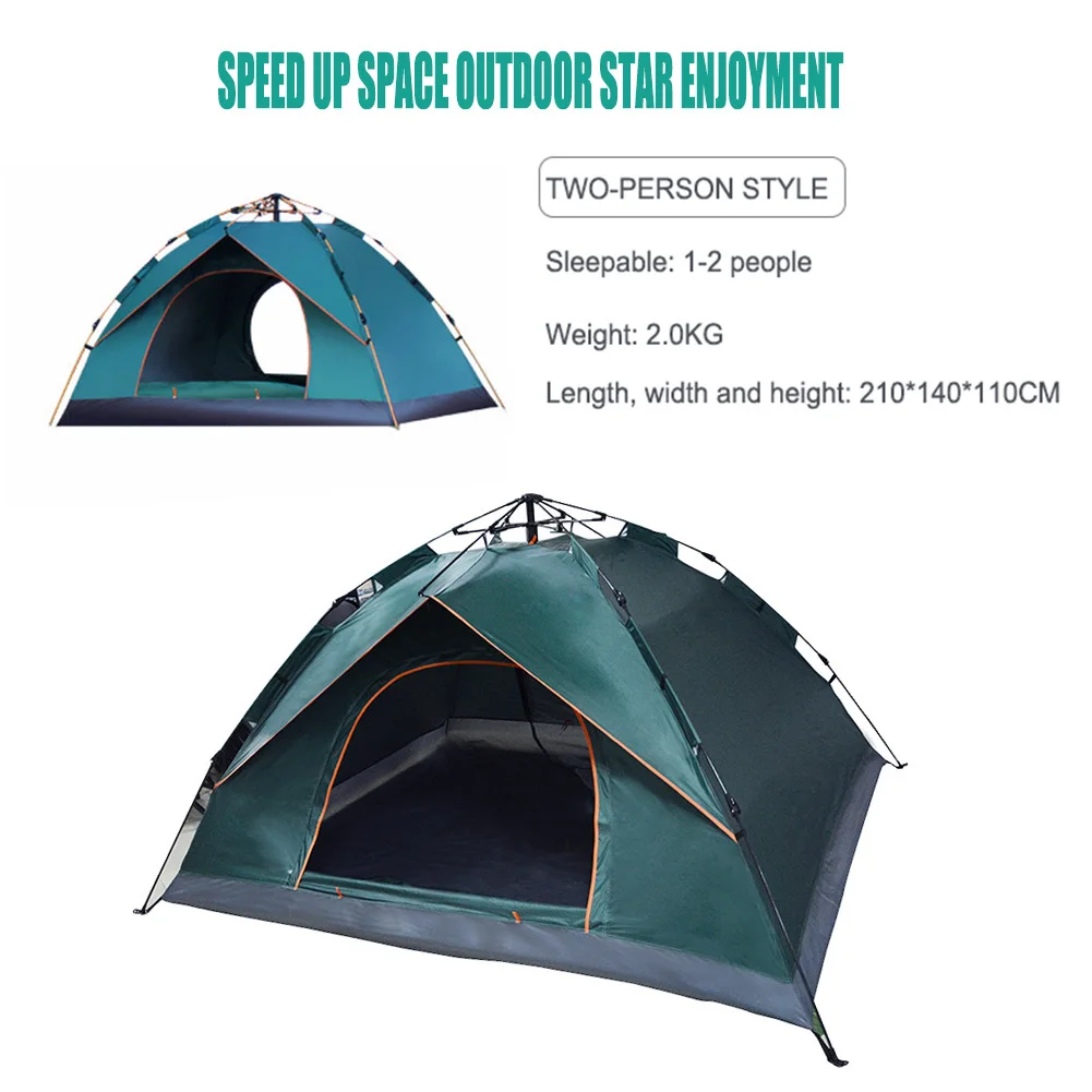 

Double Layer Camping Pop UpTent Waterproof Lightweight Large Space 2 Person Easy Setup Tents For Outdoor Hiking Climbing Travel