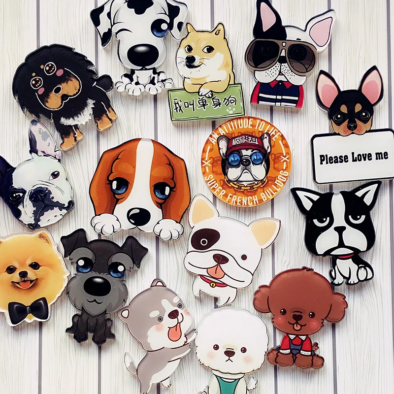 

Pet Dog 1PC High Quality Fridge Magnet Cartoon Home Decoration Hot Sale Acrylic Trendy Cute Magnetic Sticker