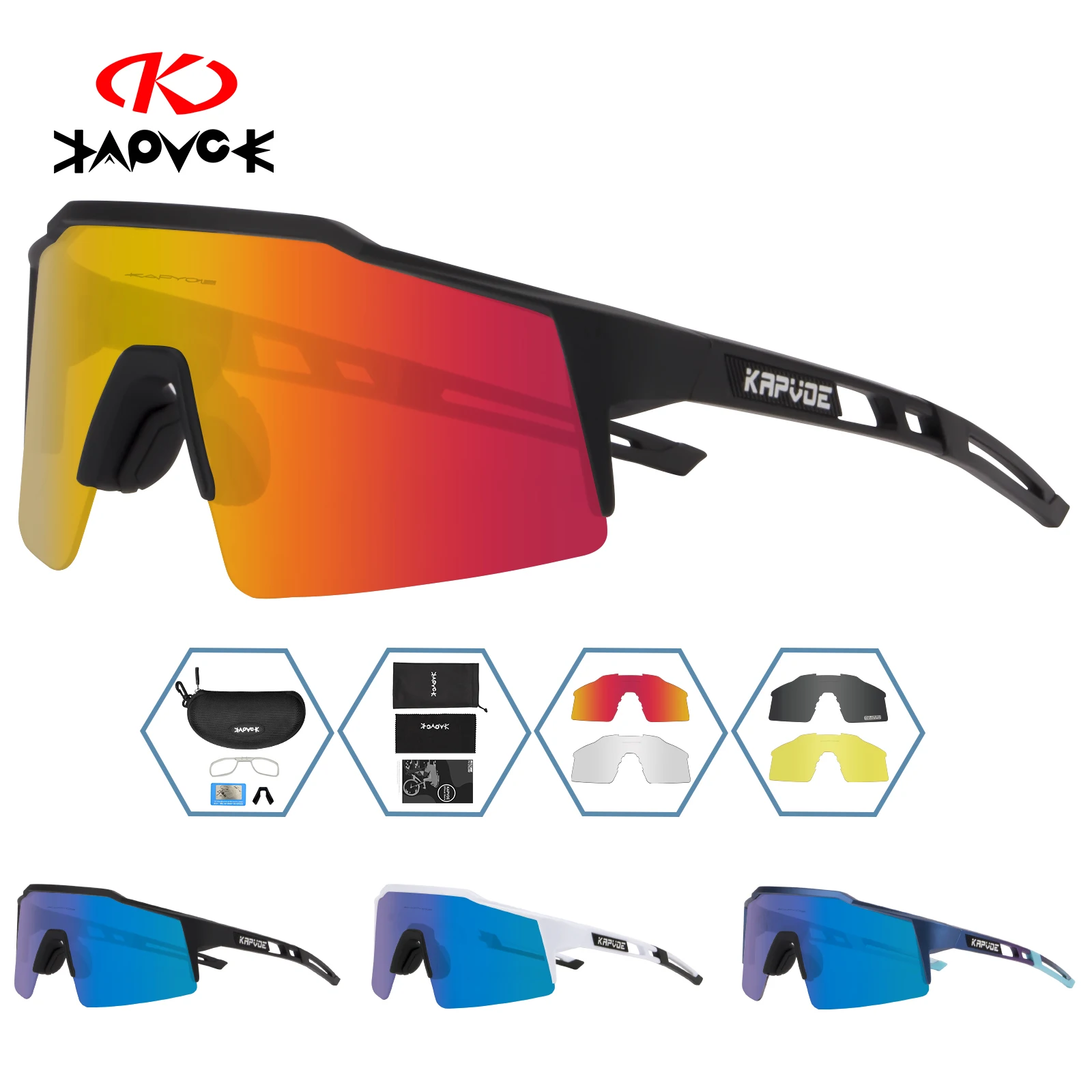 

2022 Custom New Style UV400 Bike Sunglasses Outdoor Men Polarized Women Sports Bicycle Cycling Glasses MTB Road Cycling Eyewear