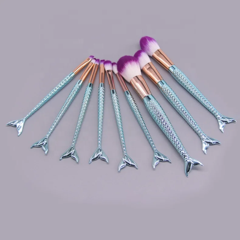 

Eye Shadow Foundation Powder Eyeliner Eyelash Lip makeup brush set Beauty Tool Kit 9 pcs, Customized color