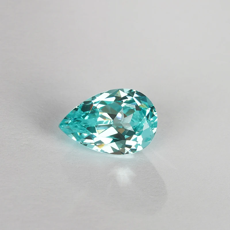 

Paraiba color Pear shape Lab Grown Sapphire loose stone for Jewelry setting