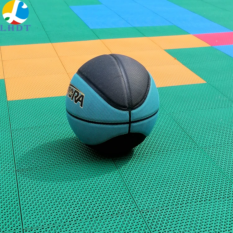 

UV-resistance suspended basketball court anti-slip protective PP interlocking sport court with logo