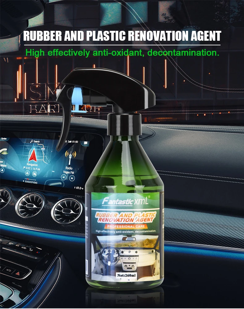 China Factory Car Rubber Renovation Agent Plastic Car Interior Cleaner