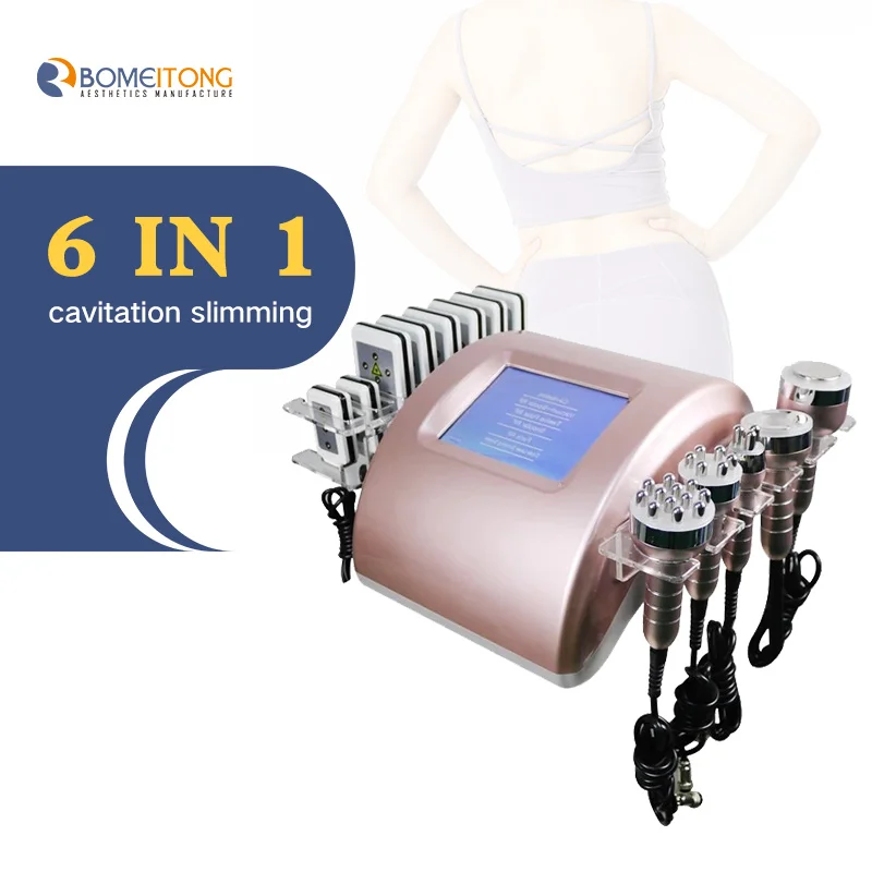 

Anti-cellulite skin tightening Body Belly Fat Reducing RF Slimming portable ultrasonic facial 6-1 cavitation machine