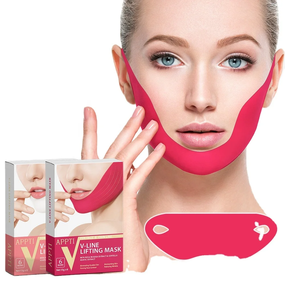 

Hot Sale vshape and double chin slimming mask hydrogel collagen v contou double chin mask