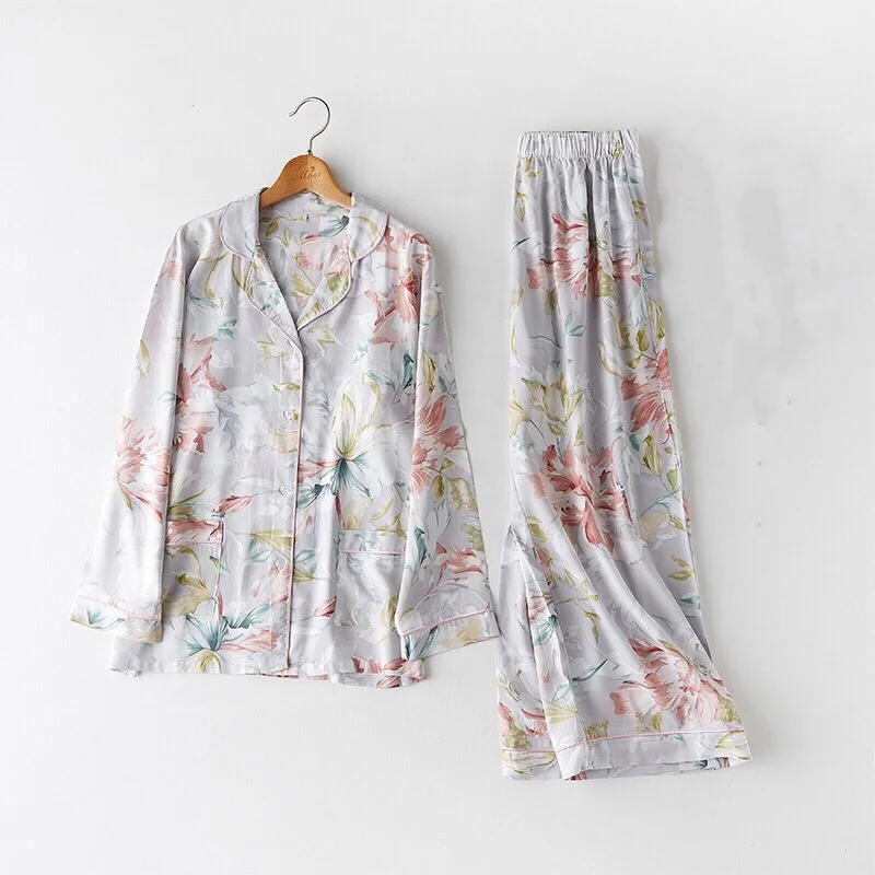 

Wholesale cotton fat woman hemp adult pyjamas women sleepwear 2 piece, Pink