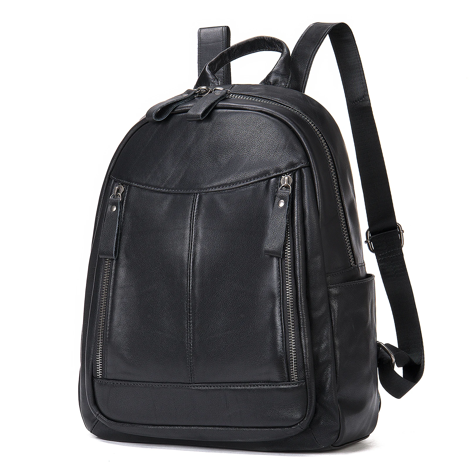 

Genuine leather Black Women's Soft travel bag 6502 fashion custom backpack, Brown