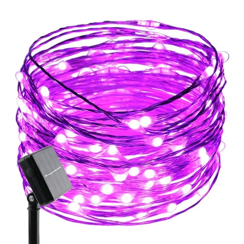 Hot sell copper wire led holiday twinkle string fairy lights power solar panel fairy light christmas