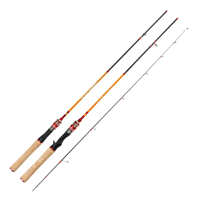 

UL Cork Handle Fishing Rod Spinning Ultralight Carbon Fishing rods 2 Tips Bait Casting Rods vara de pesca