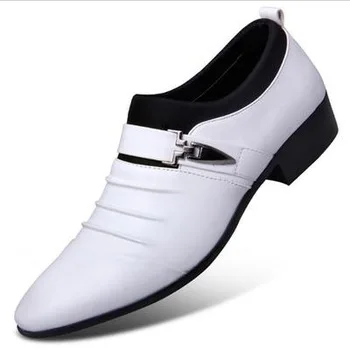 

Men's Casual Pointed Toe Formal Leather Wedding Dress Shoes