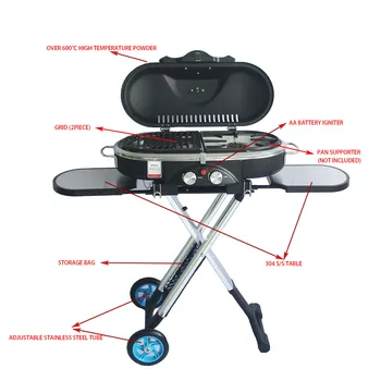 Cuisinière À Gaz D'intérieur Extérieure Portable Propane BARBECUE D'EXTÉRIEUR INTÉRIEUR PLANCHA GRILL PORTABLE