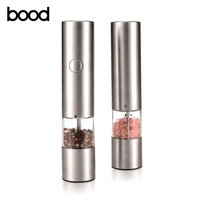 

one touch electric salt and pepper mill grinder stainless steel body RoHS LFGB CE approved
