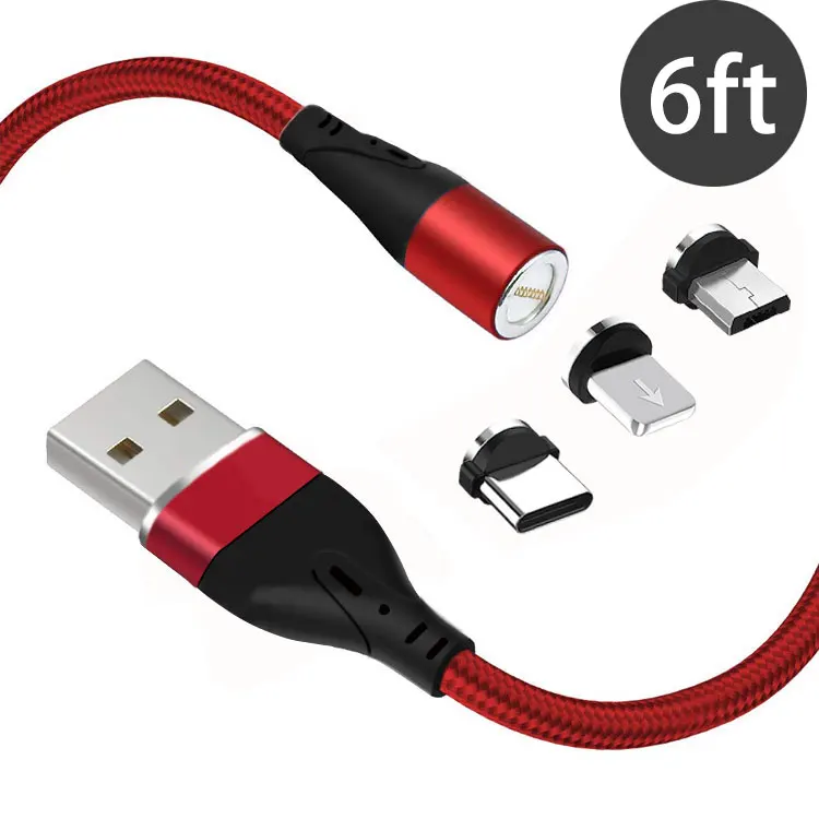 

Free Shipping 2019 New Product Multi USB Cable Data Sync & Fast Charging Cable 3 in 1 Fast Charging Magnetic Cable, Grey/black/red/silver