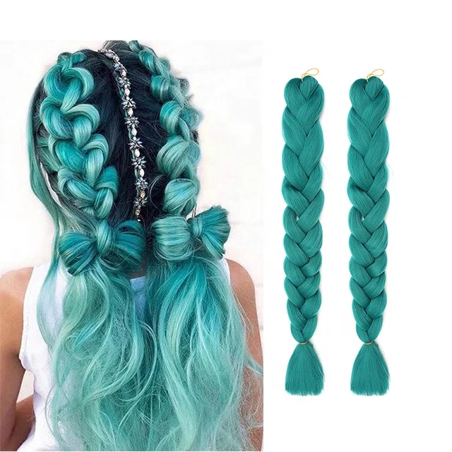 

Synthetic ocean wave blue dreadlocks extensions expression red wine bulk jumbo bulk 82 inch braiding hair attachment for women, 100 colors