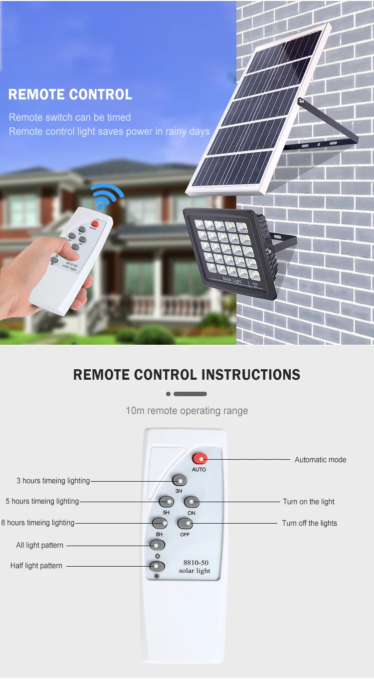 Reasonable price led solar flood light 50w 100 watt solar powered led flood light waterproof outdoor flood led spot light