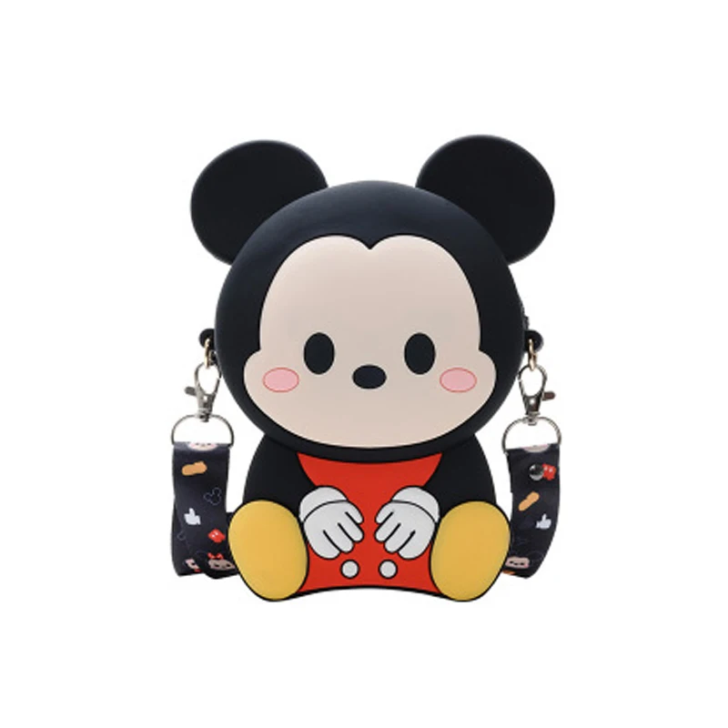 

Cartoon Mickey Minnie Silicone Coin Purse Girl Crossbody Bags with Pocket Inside