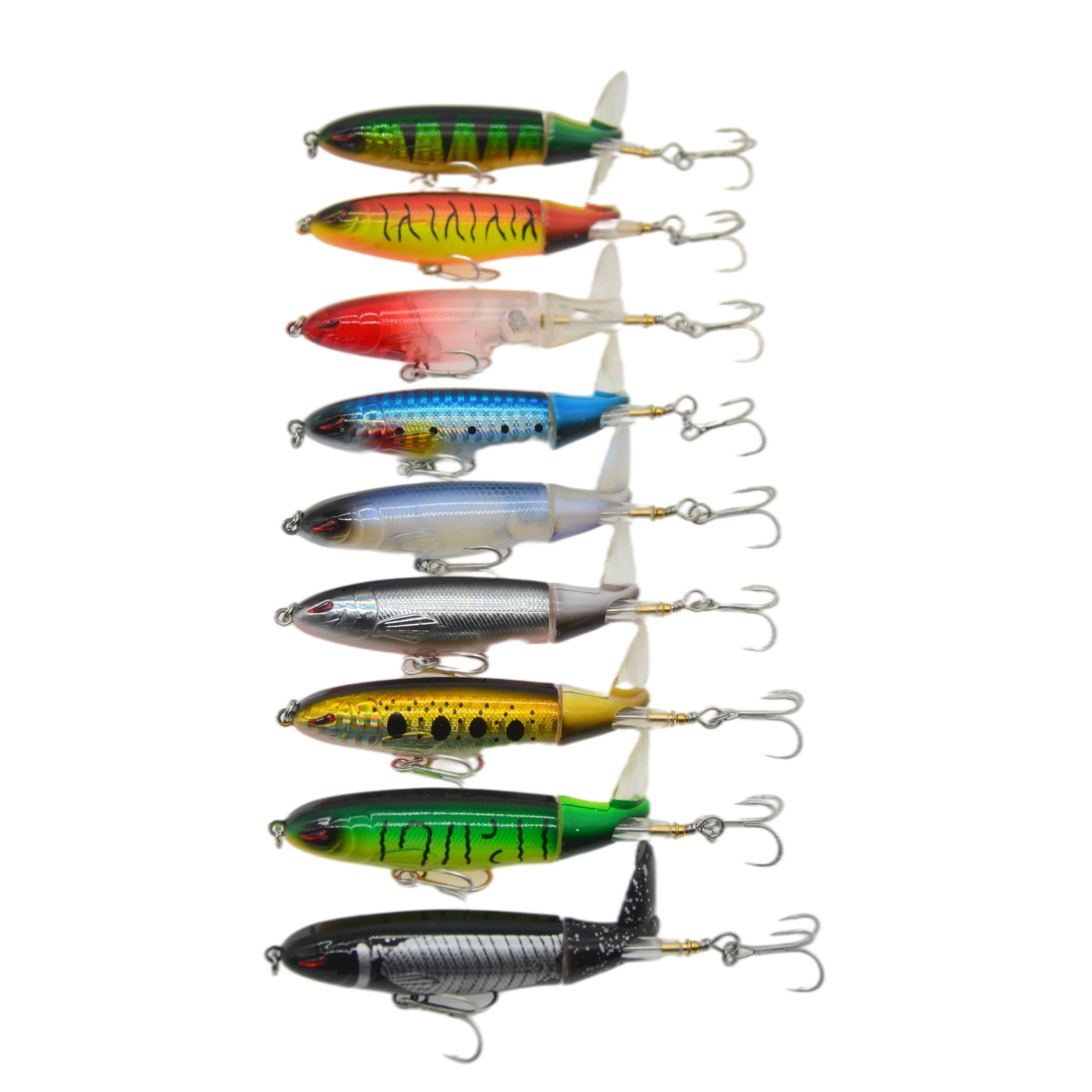 

Top Right 13g 100mm Rpe001 Pesca Artificial Bait Angel Fishing Lure Rotatable Tail Topwater Whopper Popper, As the picture shows