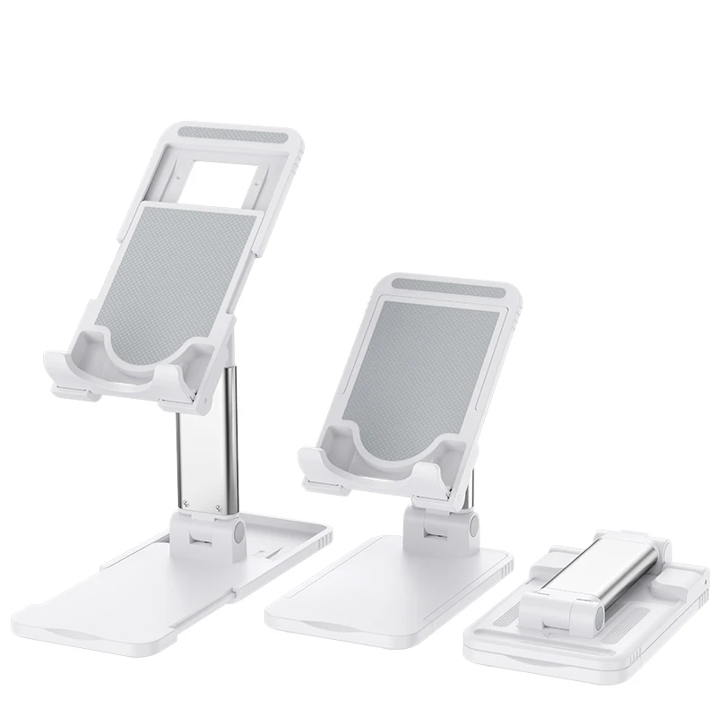 

Aluminum foldable desk phone holder portable mobile phone holder stand dual foldable cell phone holder, Black white orange