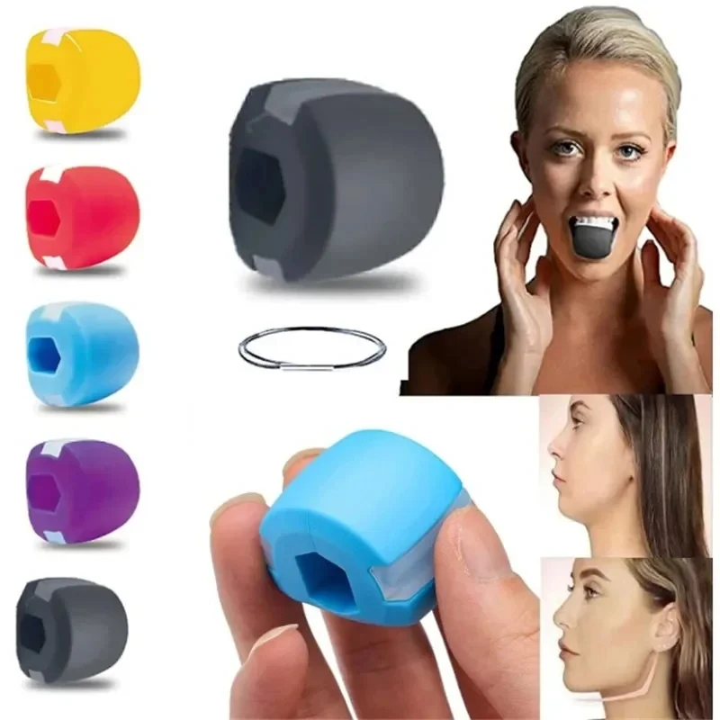 

New Arrival Fitness Face Masseter Jaw Exerciser Jawline Trainer Exercise Ball Durable Neck Chin Slimmer Silicone Jaw Exerciser