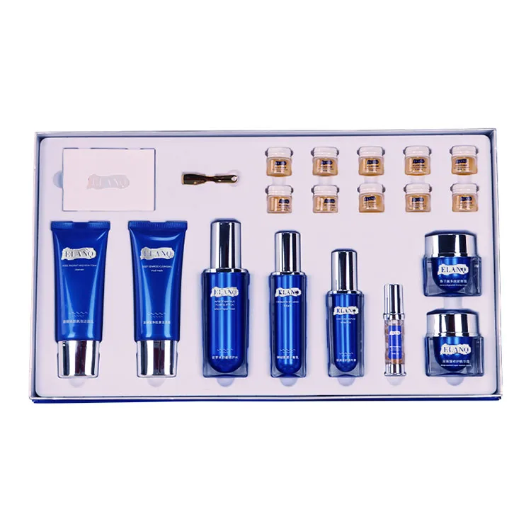 

ELANQ Male Men Face Set Beauty 18 Pcs OEM ODM Skincare Whitening Facial Moisturizing Repair Skin Care Set