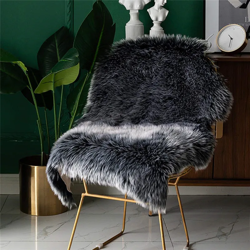 2020 home decoration deluxe soft faux sheepskin fur rug as