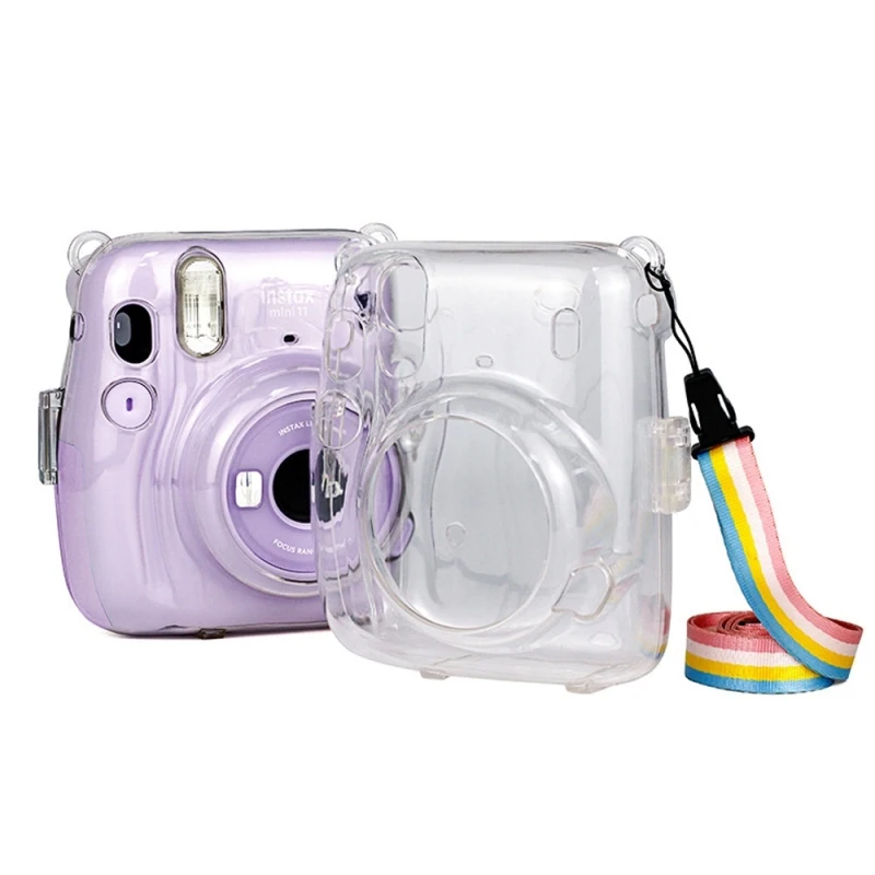 

Hot Selling Richwell Carry Camera Case with Straps Transparent Protective Case For Fujifilm Instax Mini 11