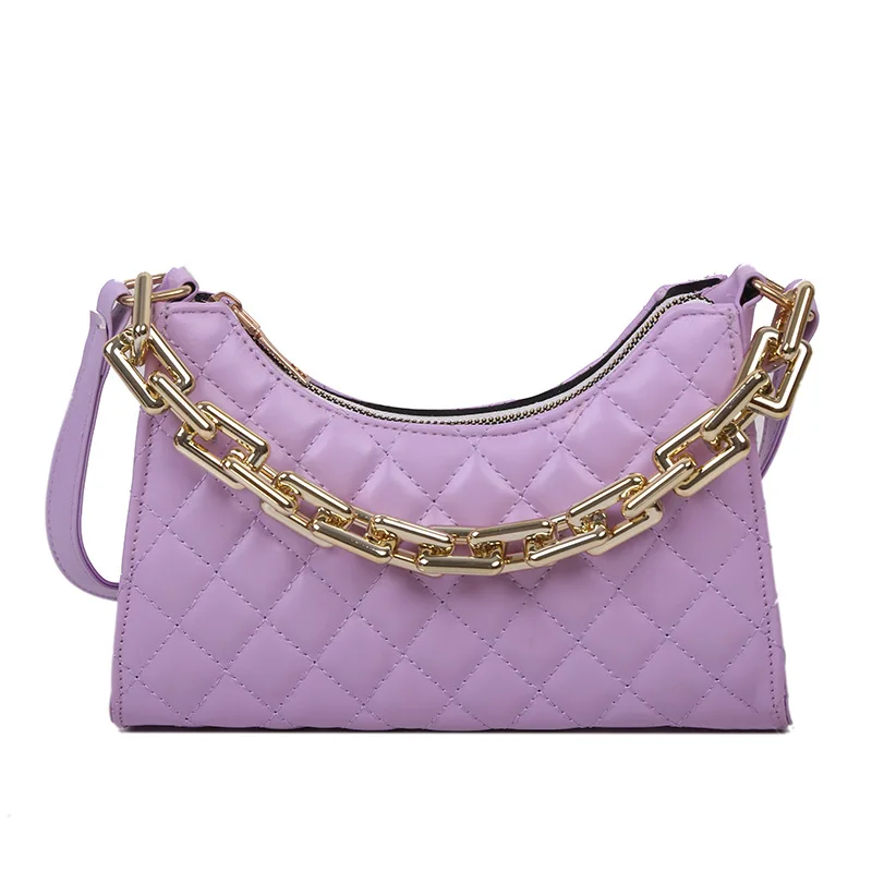 

Lattice PU Shoulder underarm Bag Casual Portable Female Chain purse women handbags mini ladies bags, Customizable