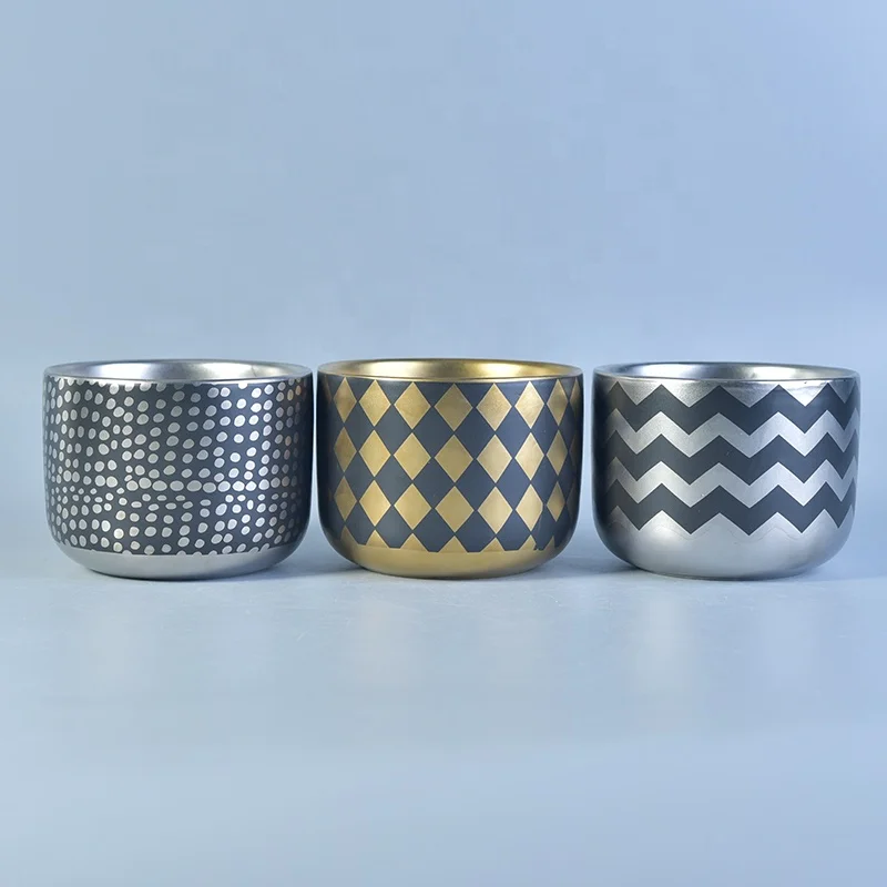 Luxury Gold Ceramic Candle Jars