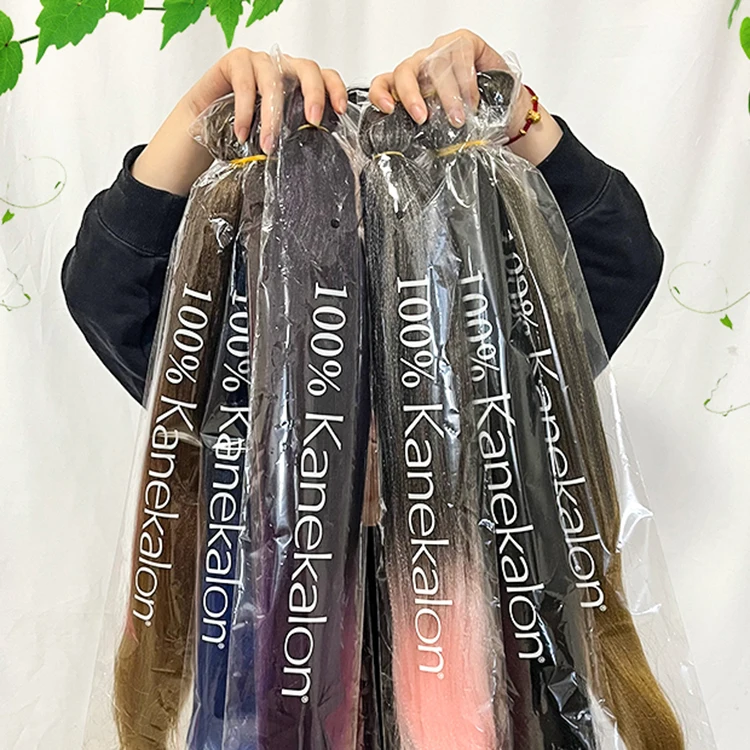 Julianna Wholesale 26Inch Hot Water Setting Ombre Kanekalon Yaki Ez Braid Expression Pre Stretched Braiding Hair Pre Stretch