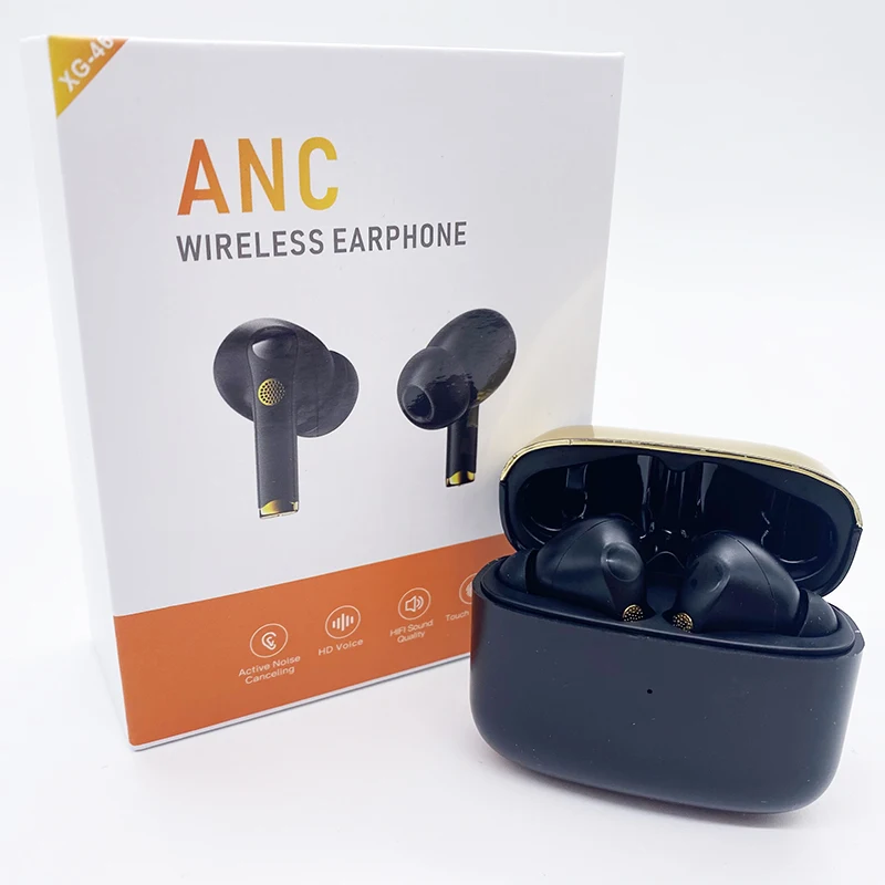 

2021 ANC Tws Stereo Earbuds Gaming headset Acitve Noise Cancelling True Wireless Headphones Hand free Bt 5.0 Earphones, Black white pink