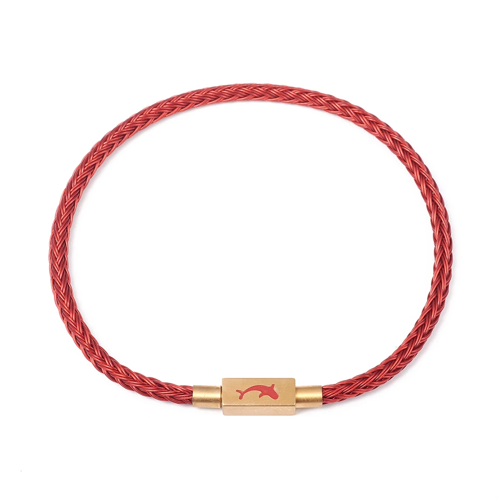 

PandaHall Golden Red Braided Stainless Steel Wire Bracelets Making