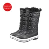 China Reseller Women Light Grey Shoes Nylon Snow Boots for Women Winter Shoes