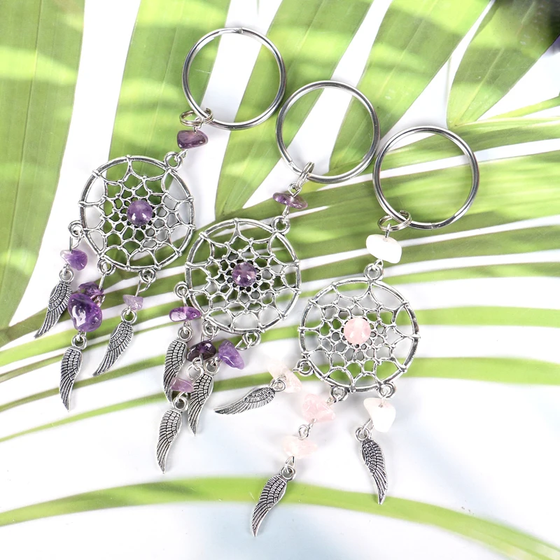 

Wholesale Handmade Natural Crystal Dream Sun Catcher Key Ring Key Chain