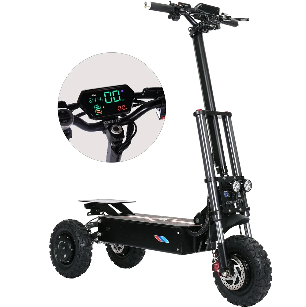 

TOP1 new arrival high power off road 11inch tires 3000w 4000w 5000w electric scooter foldable fastest e scooter, Black