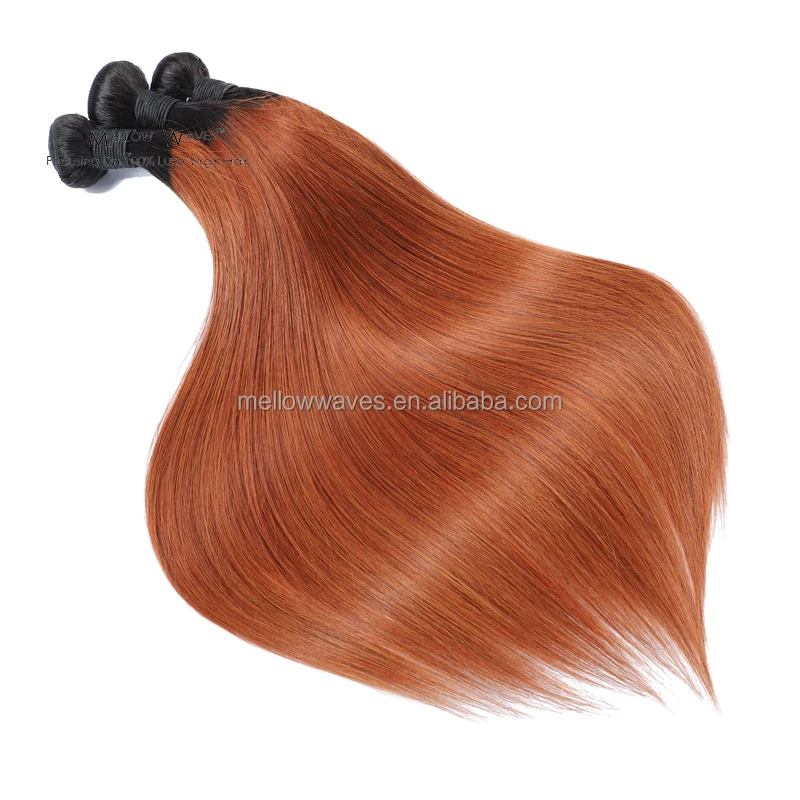 

Mellow Wave 2021 China New Style Human Hair Bundle T1B/30 Color Straight Bundle Human Hair Bundle Peruvian Human Hair