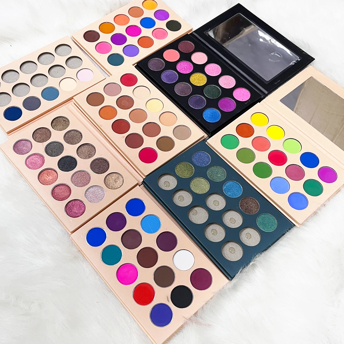 

Wholesale customize makeup eyeshadow vegan highly pigmented matte shimmer 26mm pans eye shadow palette private label