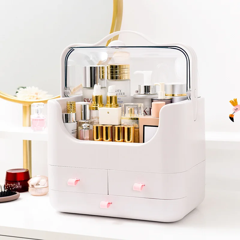 

360 degree rotating adjustable portable skincare organizer makeup organizer acrylic makeup organizer