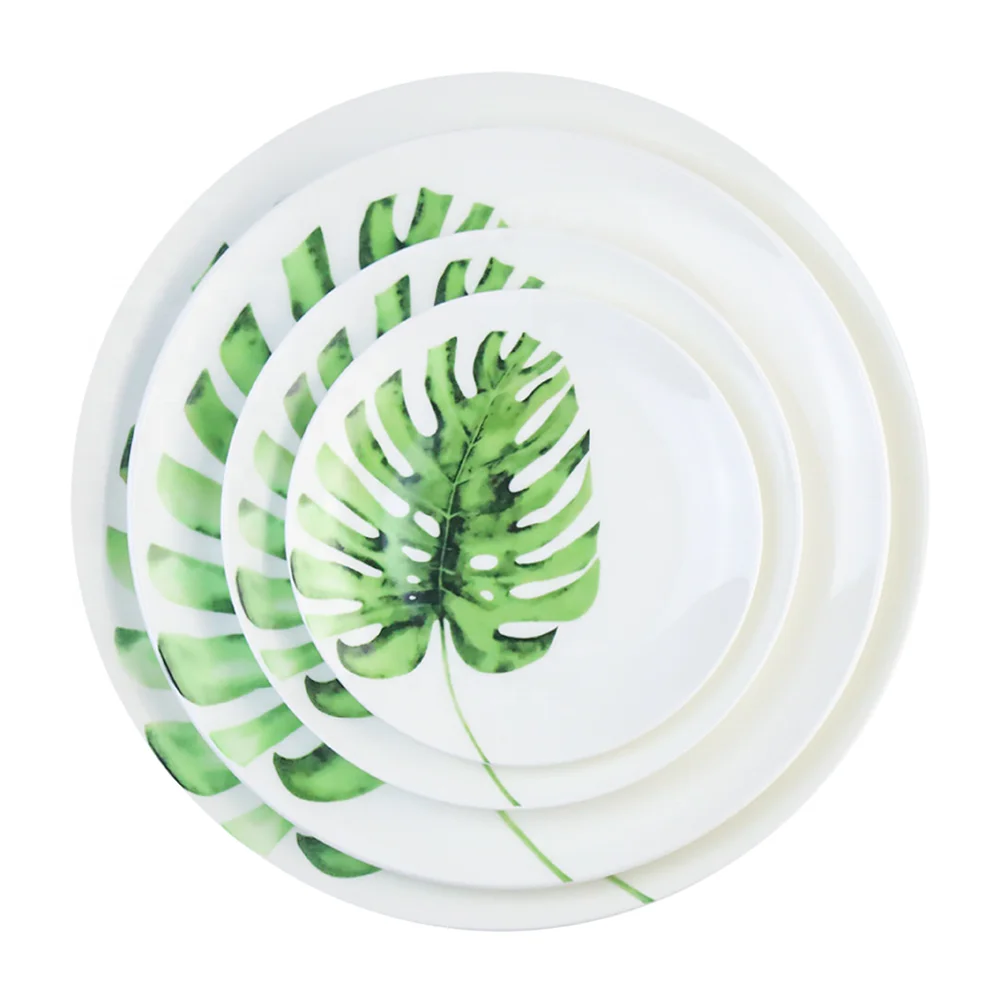 

Chunyu Christmas floral style ceramic tableware set gold rim ceramic dinnerware set