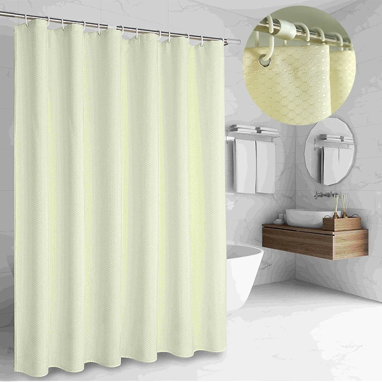 

wholesale high quality 72x72 polyester washable waterproof waffle shower curtain