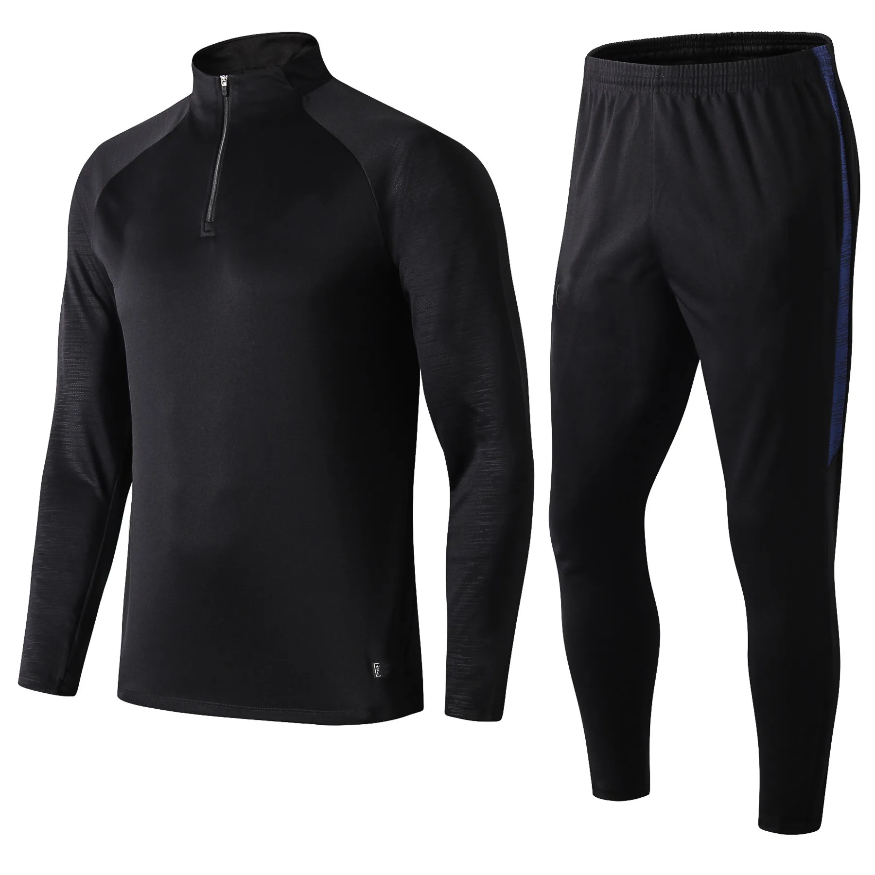 Wholesale Man Club Half Zip Black Tracksuit Football Jersey Winter ...