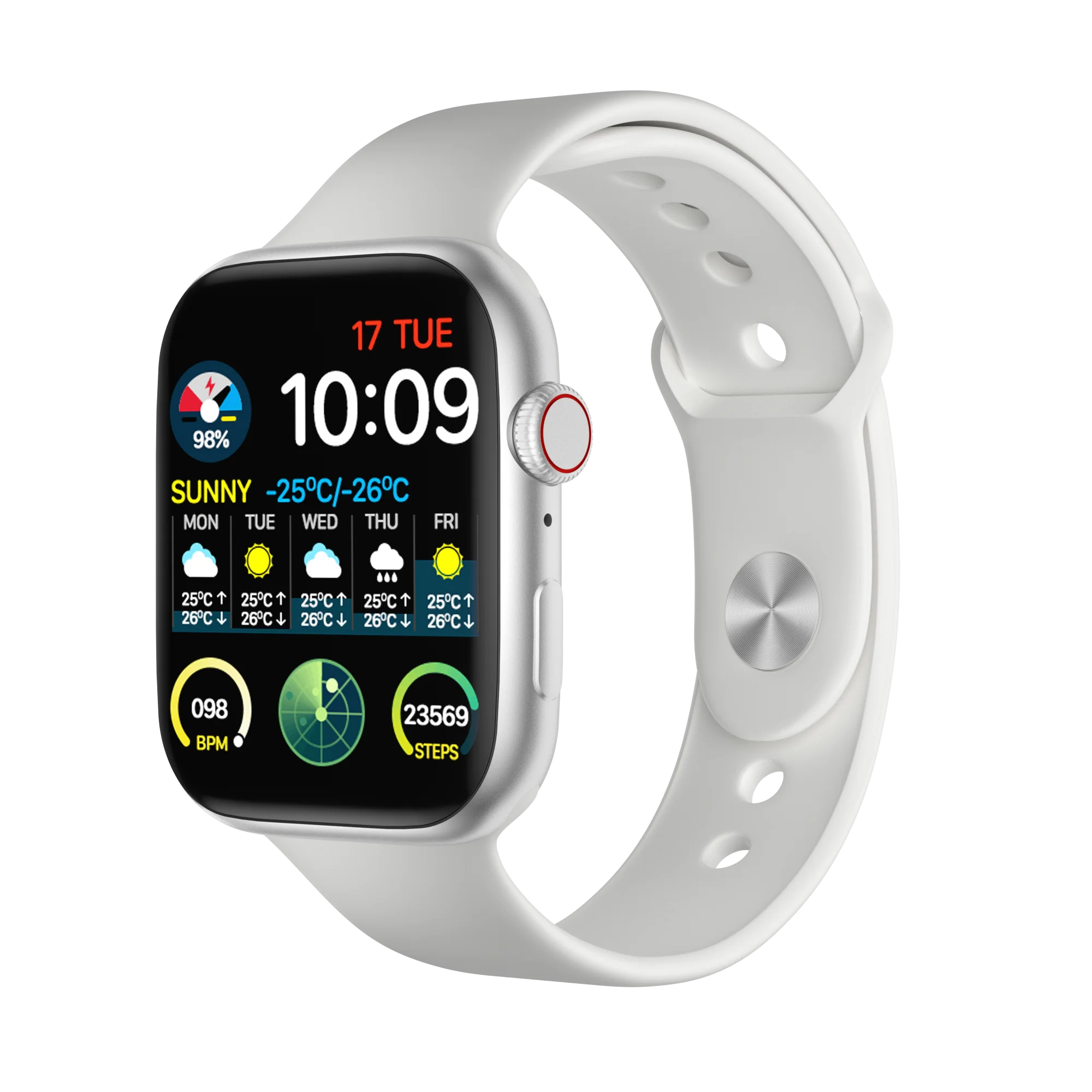 

2021 Wholesale Fk88 Smartwatch Iow 13 Smart Watch Fk88 Seri 6 Reloj Inteligente Kids Sport Smart Watch For Android Ios W26 Fk78, Black white sliver pink