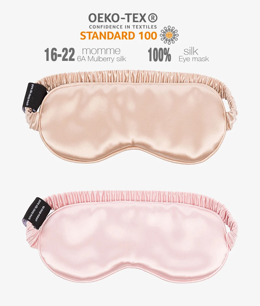 

Wholesaleorganic silk eye mask eye pillow for sleeping mulburry silk eye mask, Customized color