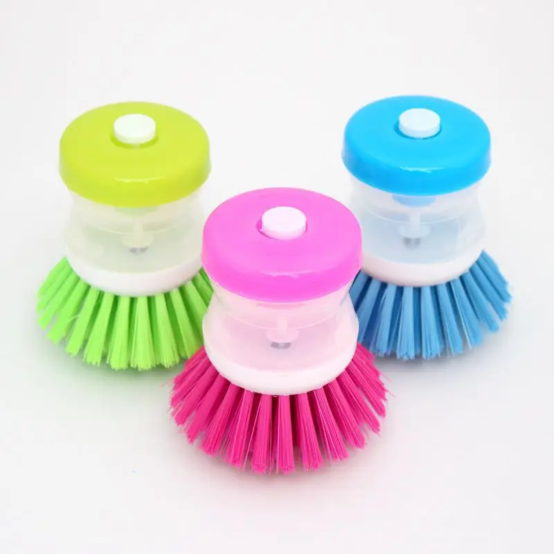 

Multi-purpose Pressure Liquid Dishwashing Brush Can Add Liquid Plastic Hydraulic Washing Pot Cleaning Brush