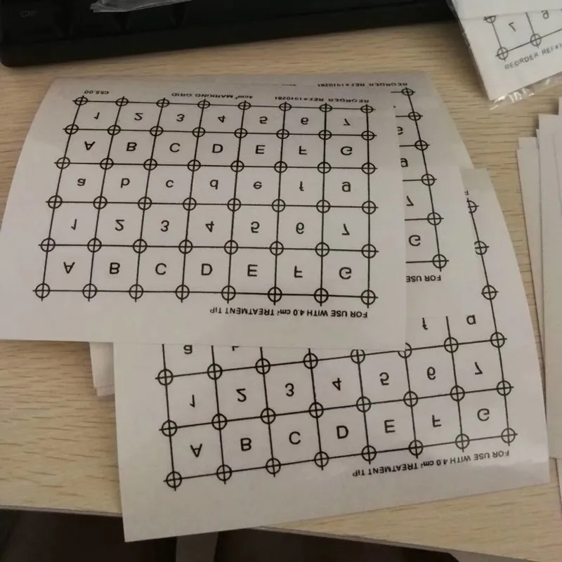 

Wholesale Customize 2.0x2.0cm 5x7 Grid Therma RF Machine Face Skin Marking Paper