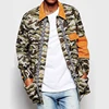 New style trendy streetwear cheap bulk fitness print 100%cotton faux suede panel wholesale camo jackets
