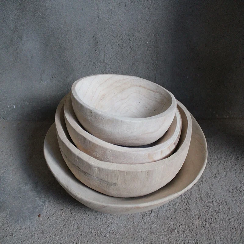 

Hot sale factory direct crafts round wood serving tea rhombus wooden tray, Natural wood color